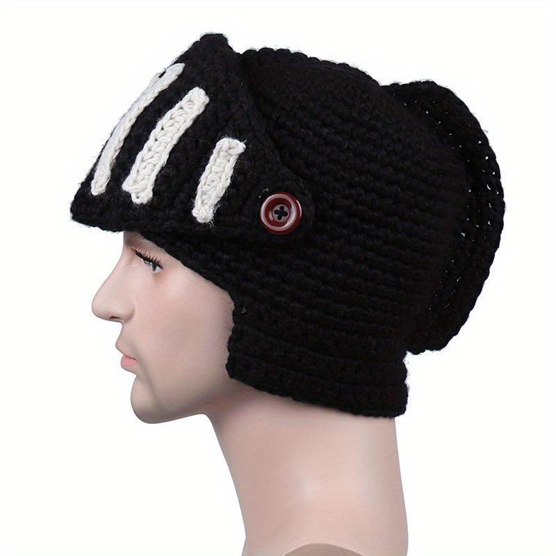 

Unique Hand-Knitted Vintage Acrylic Skullies&Beanies with Cozy and Warm Knitted Visor Mask Design for Men Winter Cap,funny Gifts чёрный