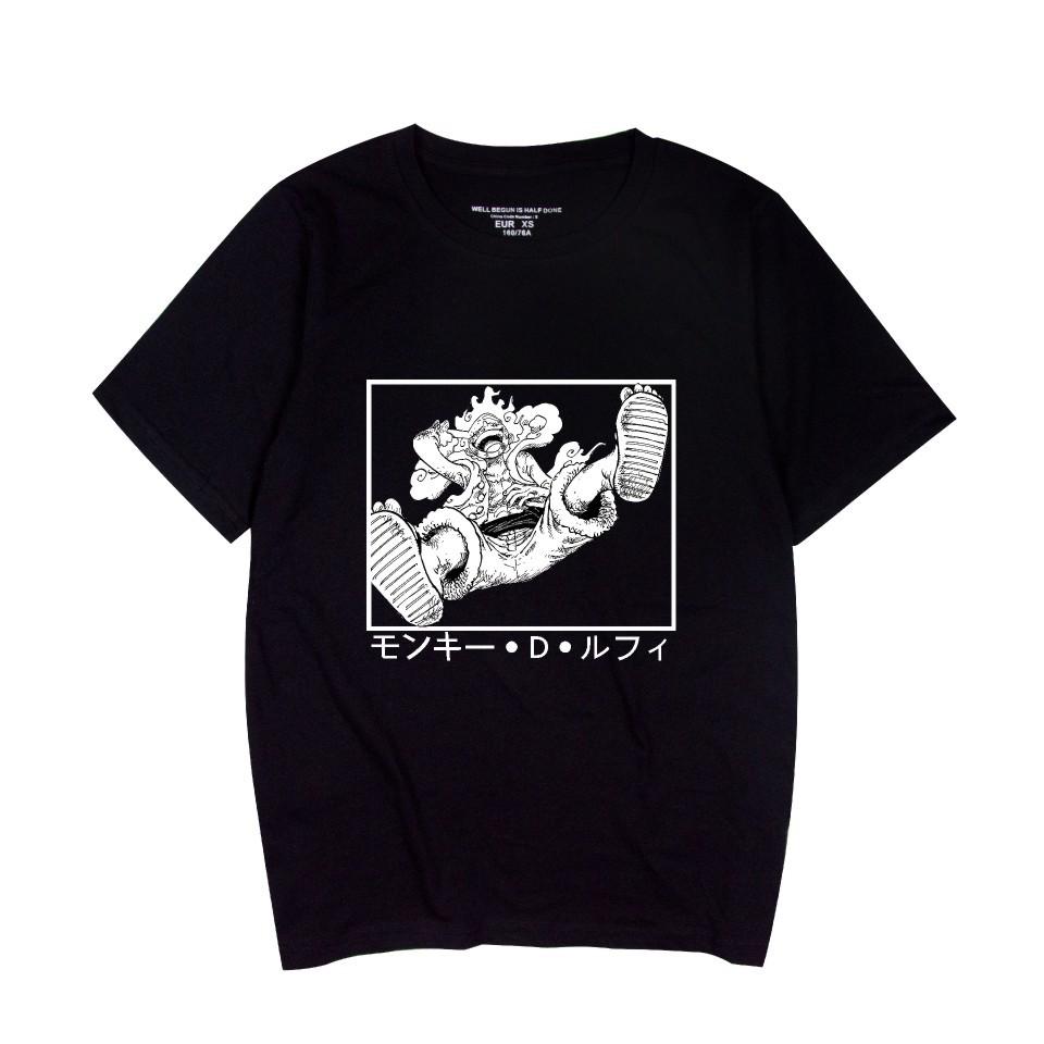 

ONE PIECE Anime Print Oversized T Shirt Women Men Boys Girls Summer Short Sleeve Funny Tshirt Graphic Tee Harajuku Tops XS чёрный