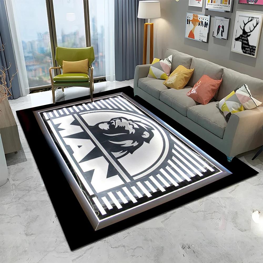 3D Printing Man Truck Logo Series HD Carpet Rug for Home Living Room Bedroom Sofa Doormat Decor,kids Area Rug Non-slip Floor Mat