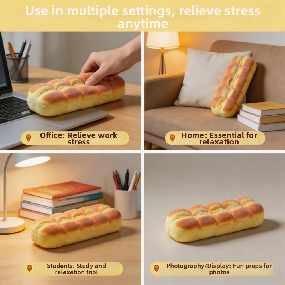 PU Material Squeez Fidget Toy Stretch Squeezing Bread Squeeze Toy New Desktop Prank Toy  For ASMR