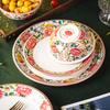 European Ceramic Western Steak Plate Painted Rose Dinner Plate Both That Noodle Bowl Dessert Main Course Dish Kitchen Tableware
