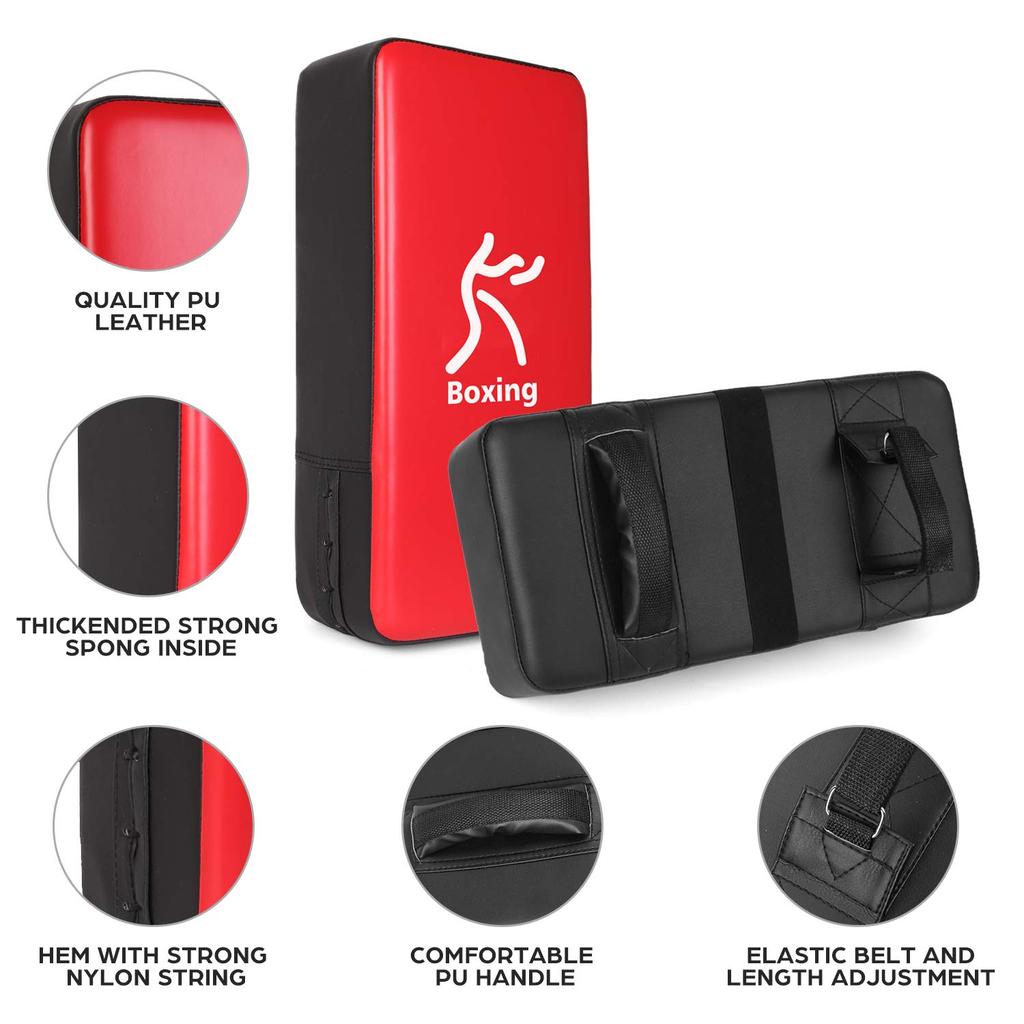 Odoland Set of Punching and Kicking 6oz Boxing Gloves with Premium PU Laser Kick Perfect for Kids and Striking Muay and Beginner Practice 3-Piece