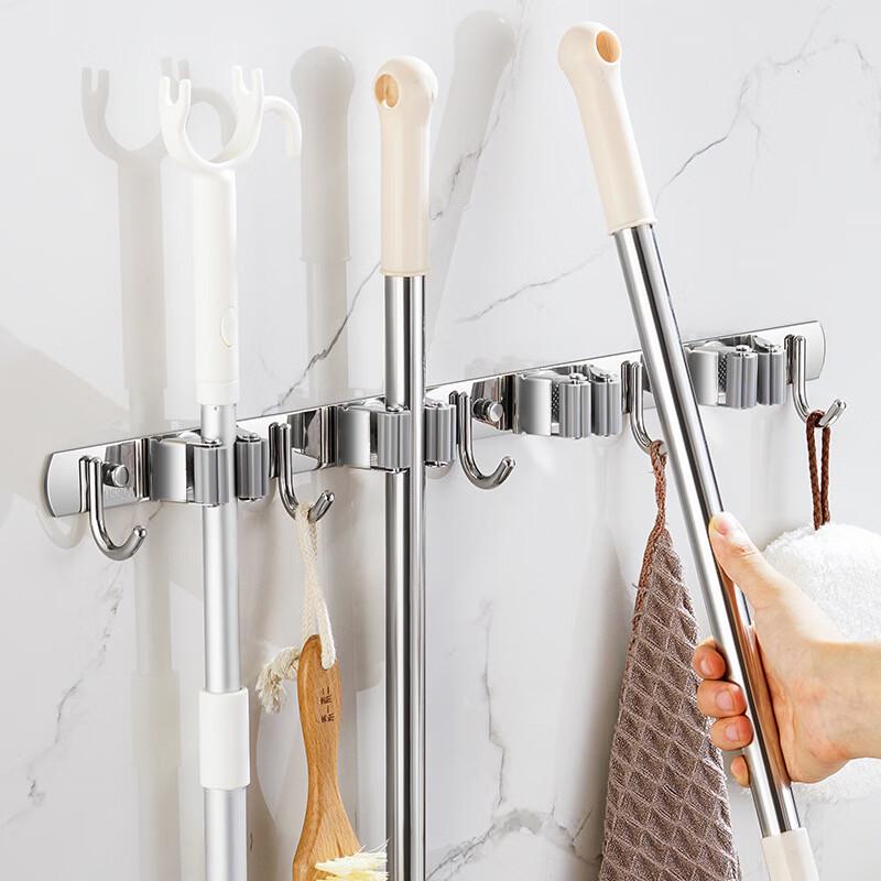 304 Stainless Steel Adhesive Mop Holder