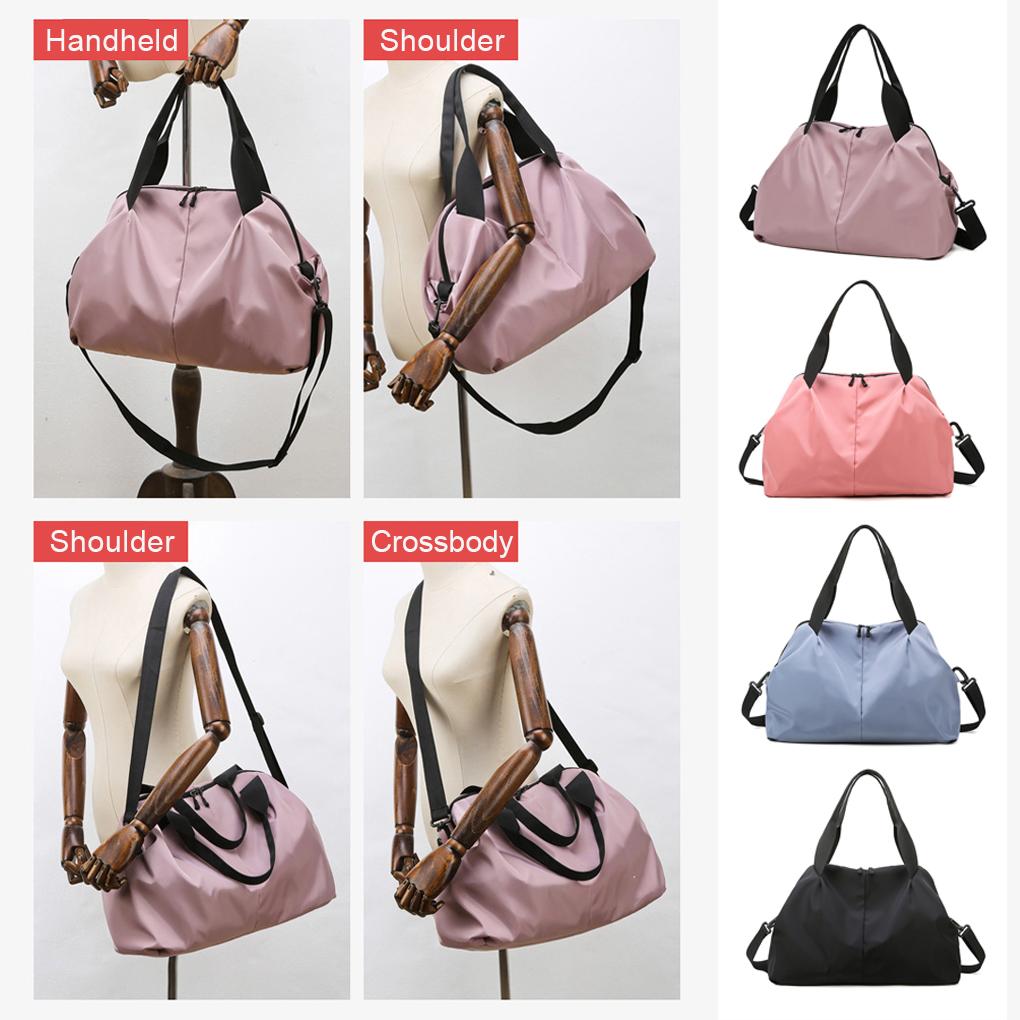 Travelling Bag Solid Color Replacement Telescopic Large Capacity Single Shoulder Lifting Handle Fitness Yoga Bags Pouch