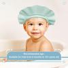 Baby Shower Cap Adjustable Baby Hair Washing Bath Shield Visor Hat Eyes Ears Head Protection Waterproof Soft Silicone Shower Cap for Kids Toddler