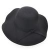 Black Retro Big Brimmed Hat Woolen Hat Women Autumn and Winter Trendy Casual Versatile Dome Korean Style Top Hat Female British