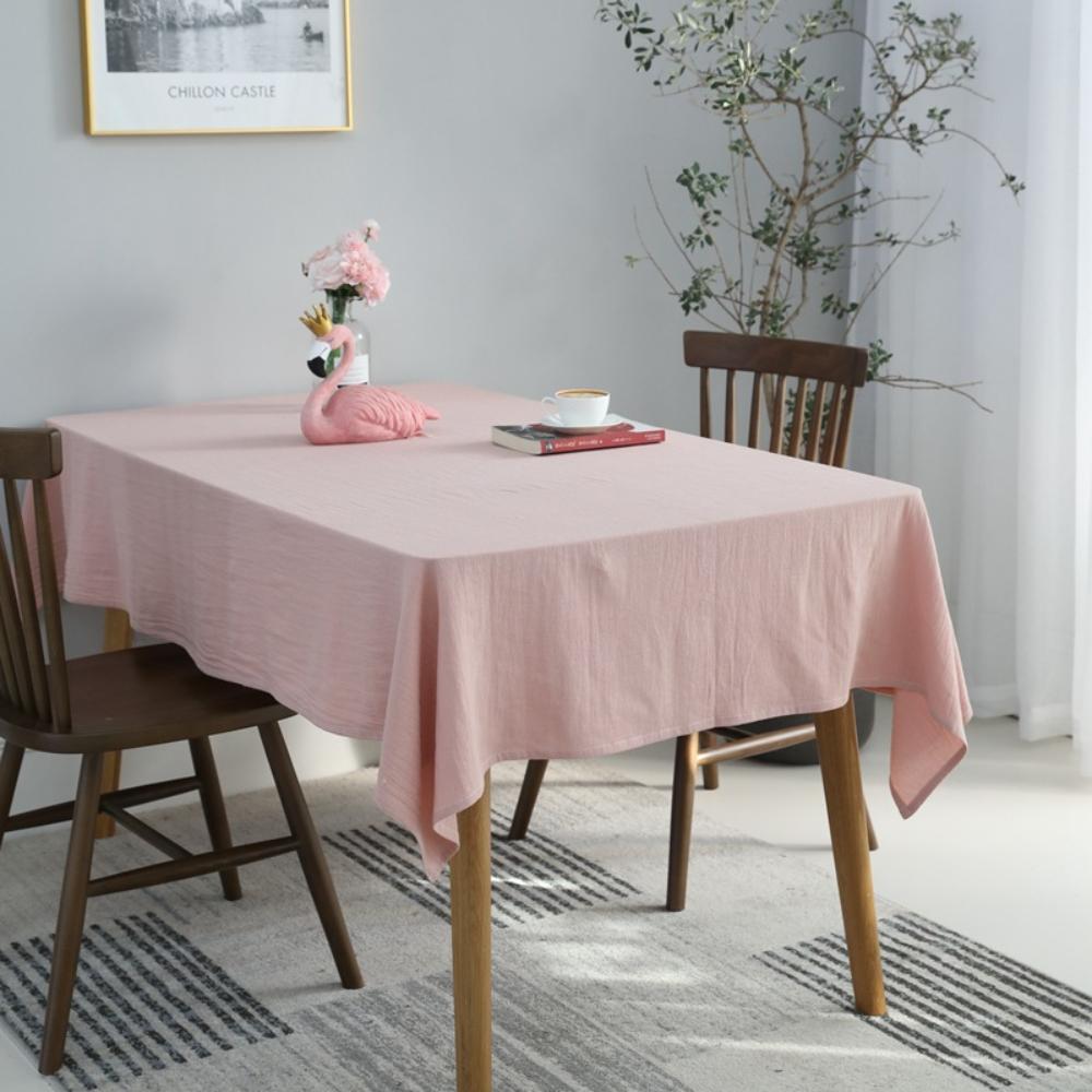Mantel de algodón 100 % de color liso, manteles de color puro para mesa rectangular, para baby shower, fiestas de cocina, decoración navideña