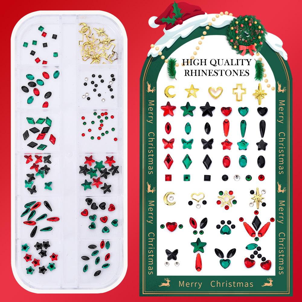 Valentine'S Day Series 12-Grid Tooth Drill Set Tooth Decoration Diy Set Y2K Trendy Tooth Diamond Jewelry