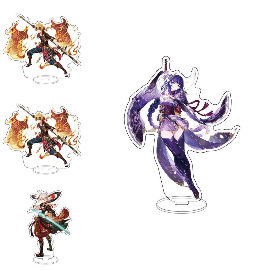 Genshin Impact Acrylic Stand Desktop Decor Featuring Kazuha Venti Klee Hutao Ganyu Paimon For Anime Fans