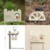 Resin Micro Garden Ornaments With Cartoon Dog Fence For Gift And Decor Party