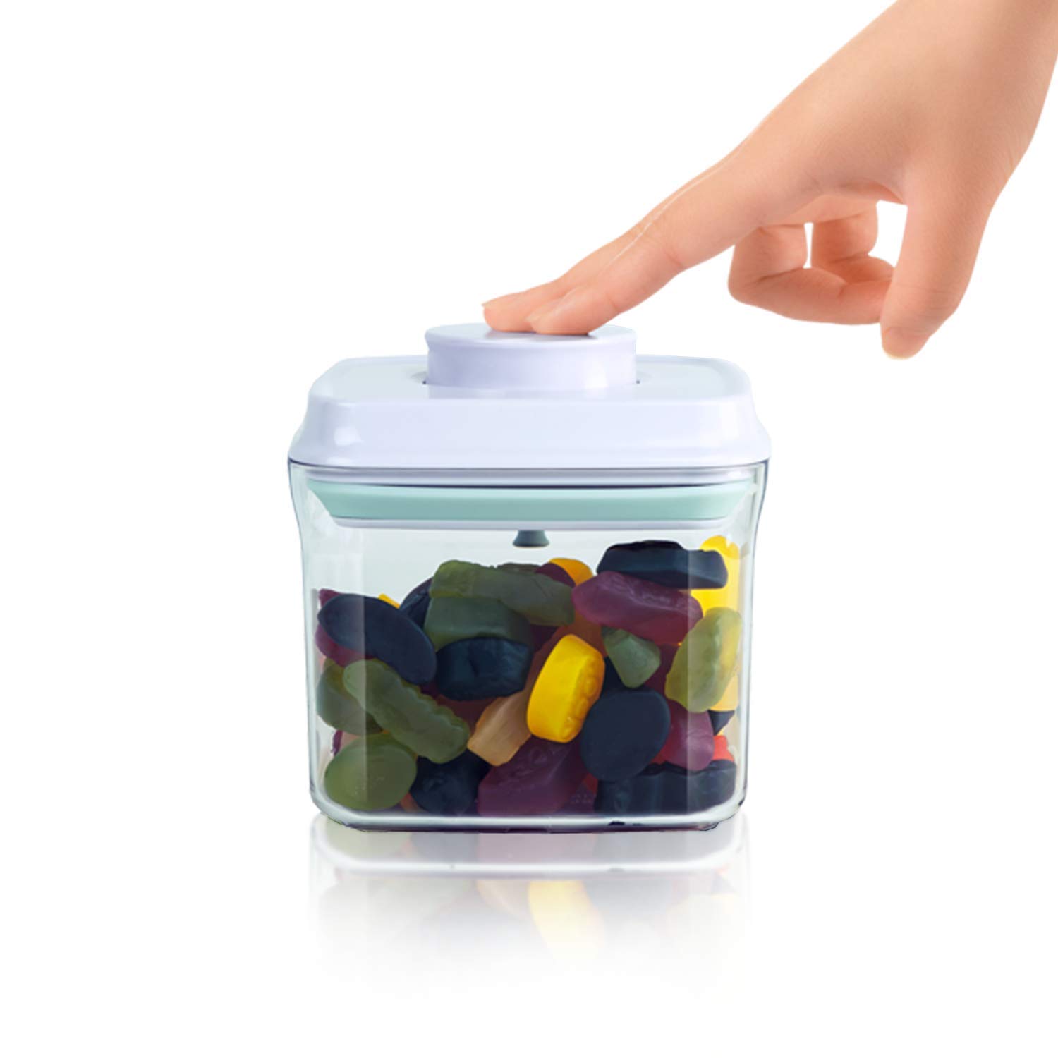 

iChewie BopTop Airtight Food Storage Container Mechanical Silicone Seal Canister BPA Free 850ml - (1 Container) - - - Approx.