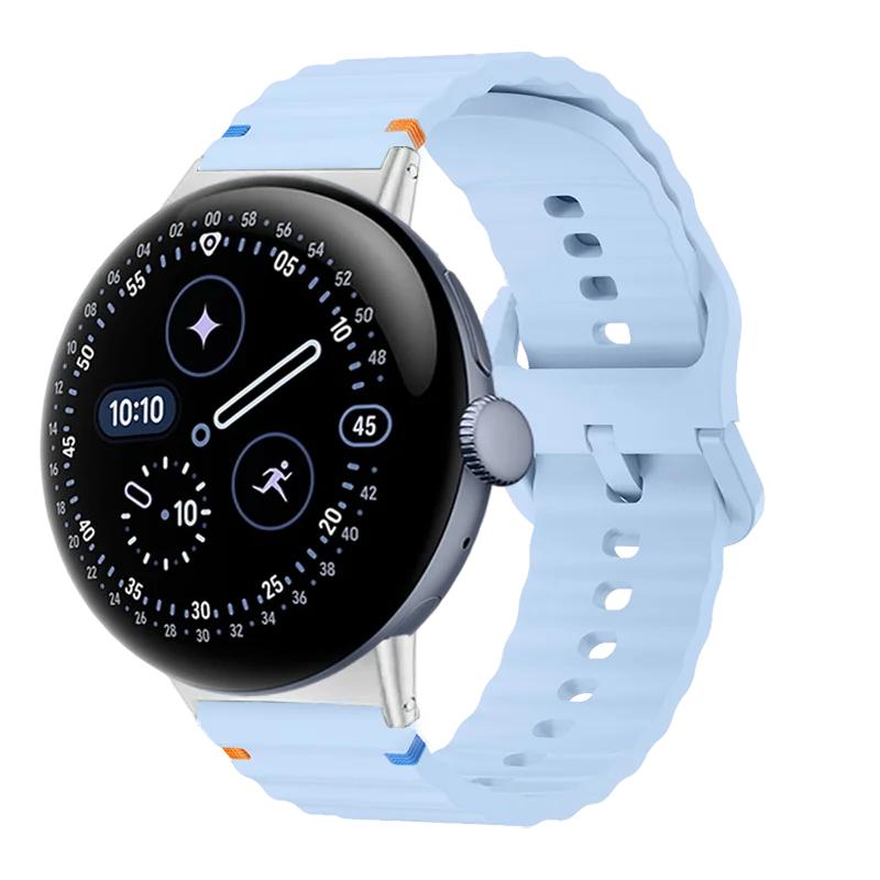 Sport-Ersatzarmband Passend für Google Pixel Watch 4/3 41mm 45mm Zubehör Wellen-Silikonband für Google Pixel Watch 2 1 Correa