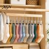Leggings Organizer for Dorm Legging Hangers with 12 Clips, Space Saving Wooden Pants Closet Underwear And Accessory Organizer, 360 Degree
