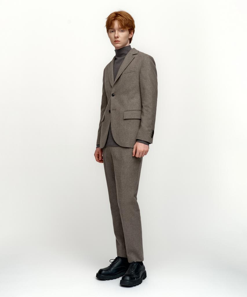 SOLEW Wool Tapered Setup Pants_Gray