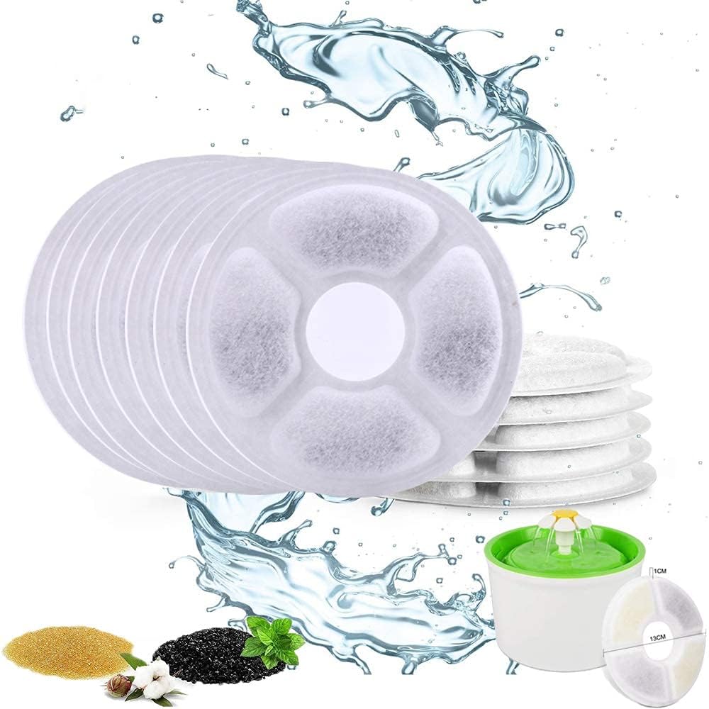 Cat Water Fountain Replacement Filter,12 Pack Carbon Filters, Cat &Dog Fountain of Pet Water Fountain Activated Carbon Filter