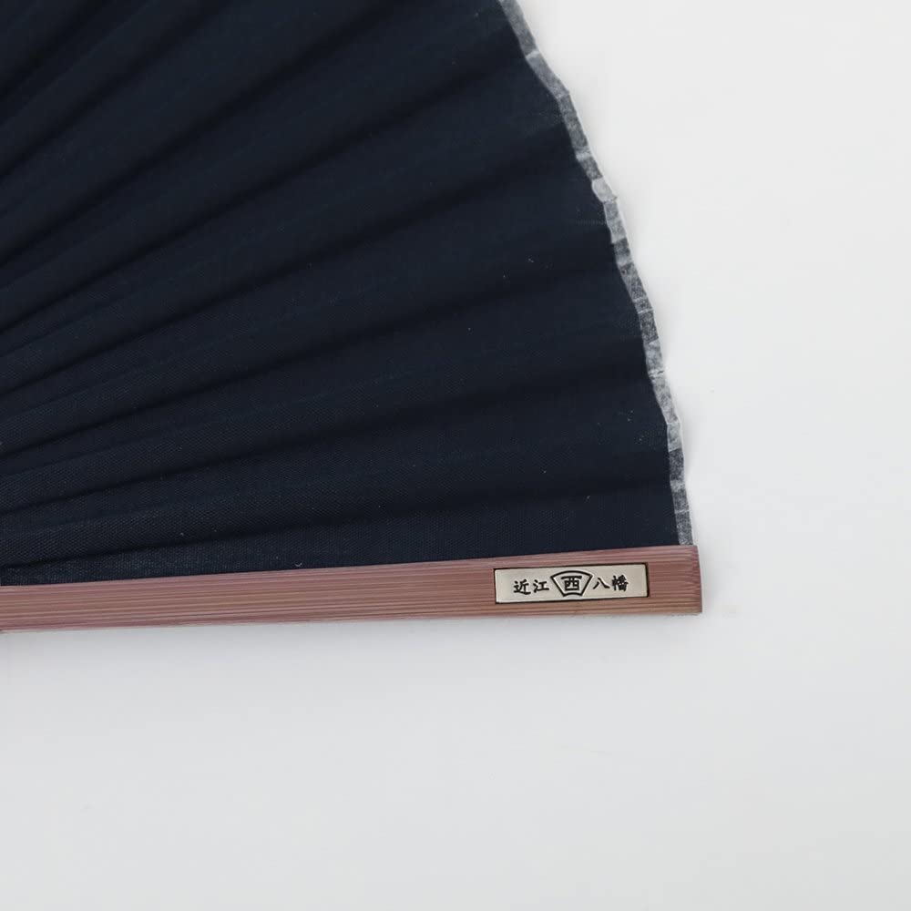 Nishikawa Shouroku Shoten Folding Fan byCOLOR Grayish Purple Comes in a Fan Bag Folding Perfect Gift for Women Two-Color / (Black) - - Two-Color Fan,