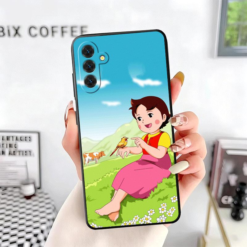 Heidi Cartoon Cute Soft Phone Case for Samsung A17 A37 A57 A16 A26 A36 A56 A15 A25 A35 A55 A14 A24 A34 A54 A13 A23 A33 A53 A52 A