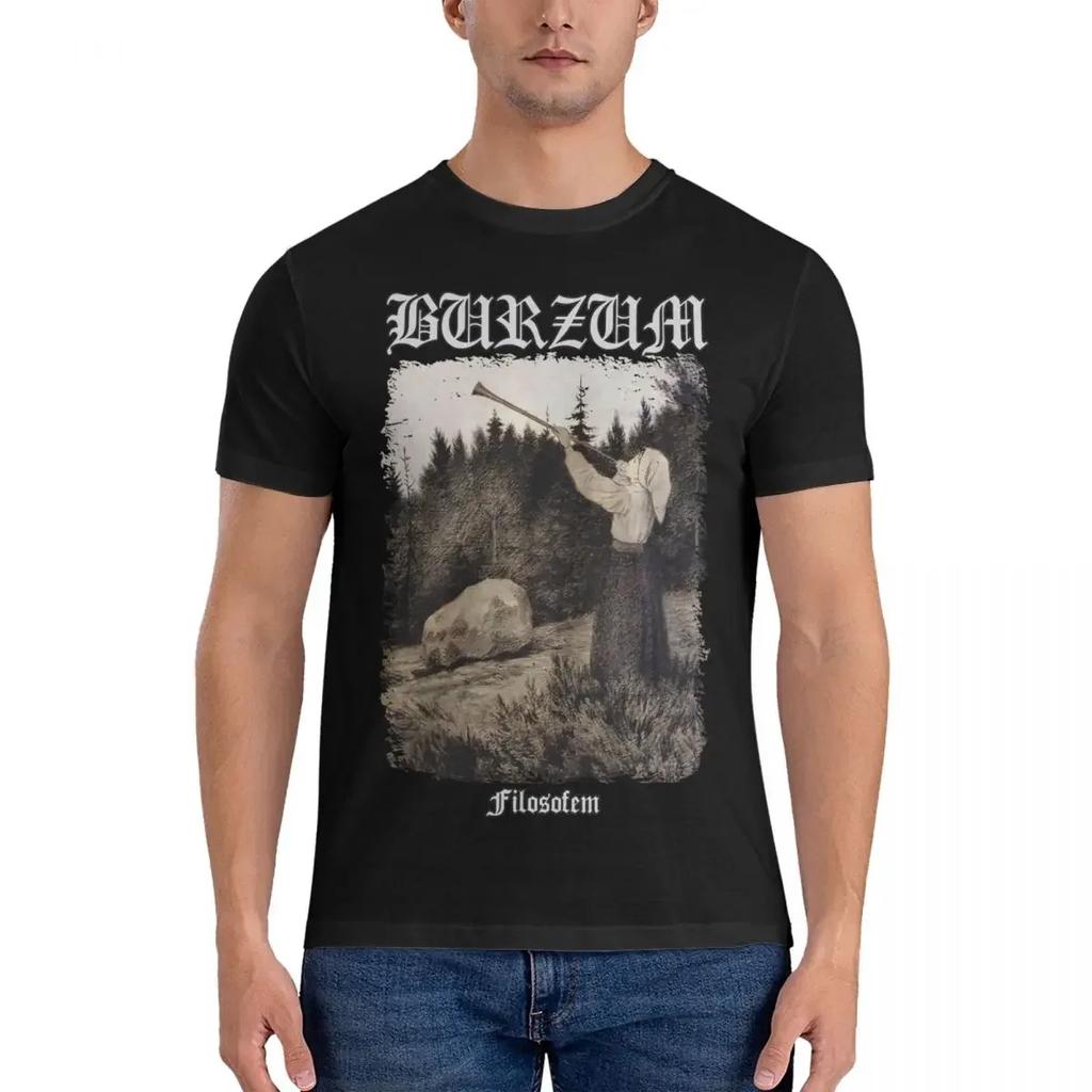 Burzum Unisex T Shirt Funny Tee Shirt Short Sleeve Round Collar T-Shirts 100% Cotton 4XL 5XL Clothing