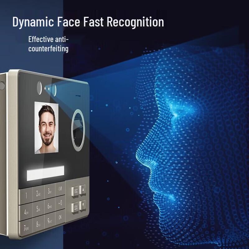Deli Dynamic Face Recognition Attendance Machine CN plug (adapter included)