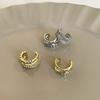 Fashionable And Exquisite Double-layer Zircon Ear Bone Clip Creative And Shiny C-shaped Multi-layer Non Perforated Jewelry Gift