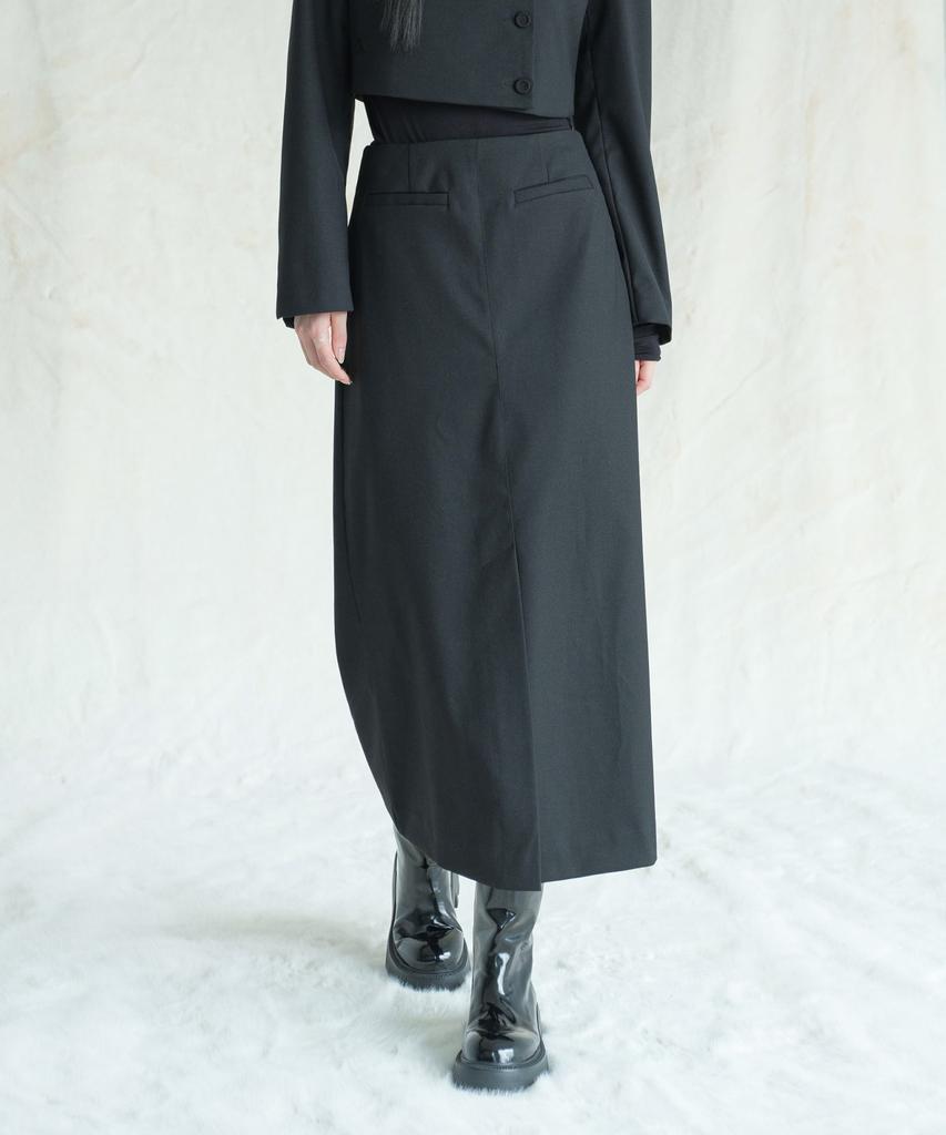 AVANDRESS Karin Slit Maxi Long Skirt Black