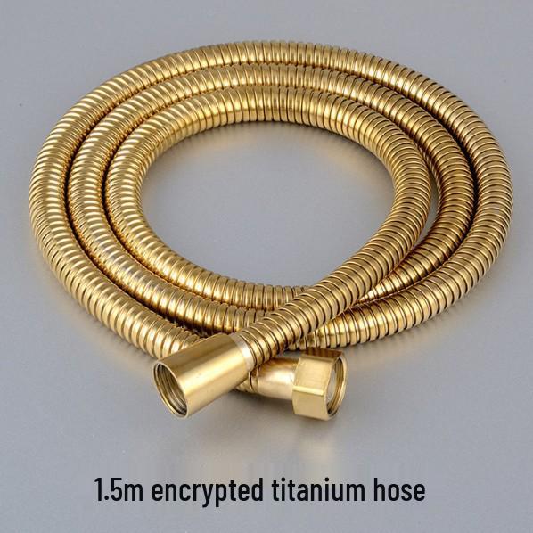 Black & White 1.5m Stainless Steel Explosion-Proof Shower Hose with Copper Finish