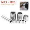 Unthreaded Standoff Spacer M13M14M15M16M17M18M20 304 Stainless Steel Bushing Washer Round Hollow Gasket Sleeve Length 6-30mm