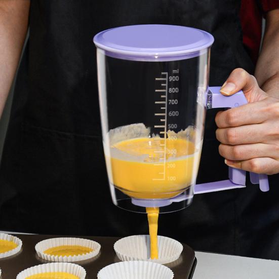 Pancake Batter Dispenser Bottle 4 Cup 900ml Pancake Maker with Squeeze Handle