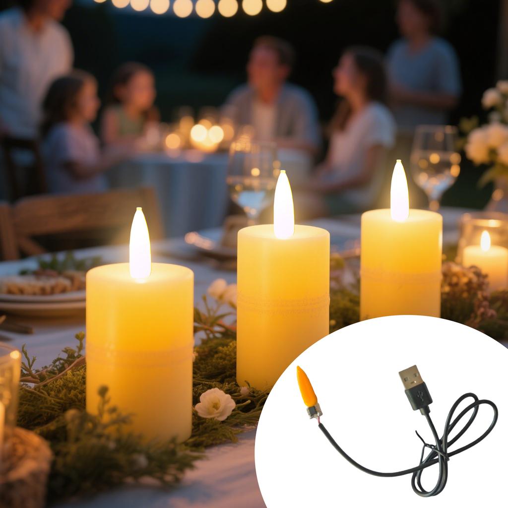 Flame Lamp Circuit Board with Usb Interface LED Flicker Effect LED Bead Usb Candle Light Creative for Parties Cafes Bars