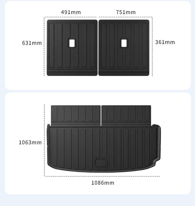 Chery Fengyun T11 TPE Car Floor, Trunk, and Seat Back Mats - Dirt-Resistant