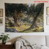 Rustic Nature Landscape Wall Decor Olive Tree Forest Art Tapestry Canvas Print Living Room Photo Boho Modern Decor Gift