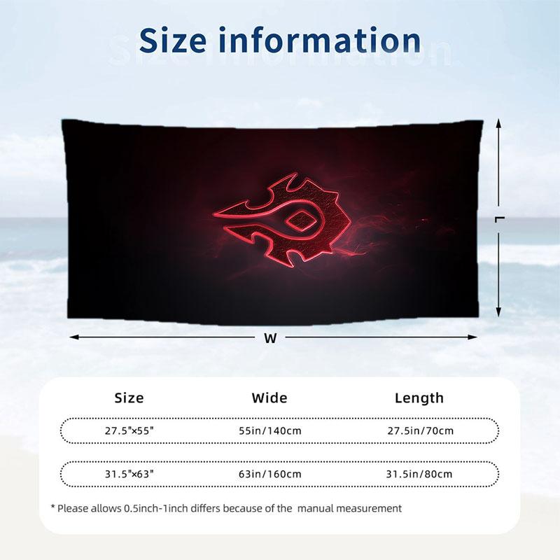 Large Beach Towel Quick Dry Absorbent Towel For Beach IndoorWorld of Warcraft