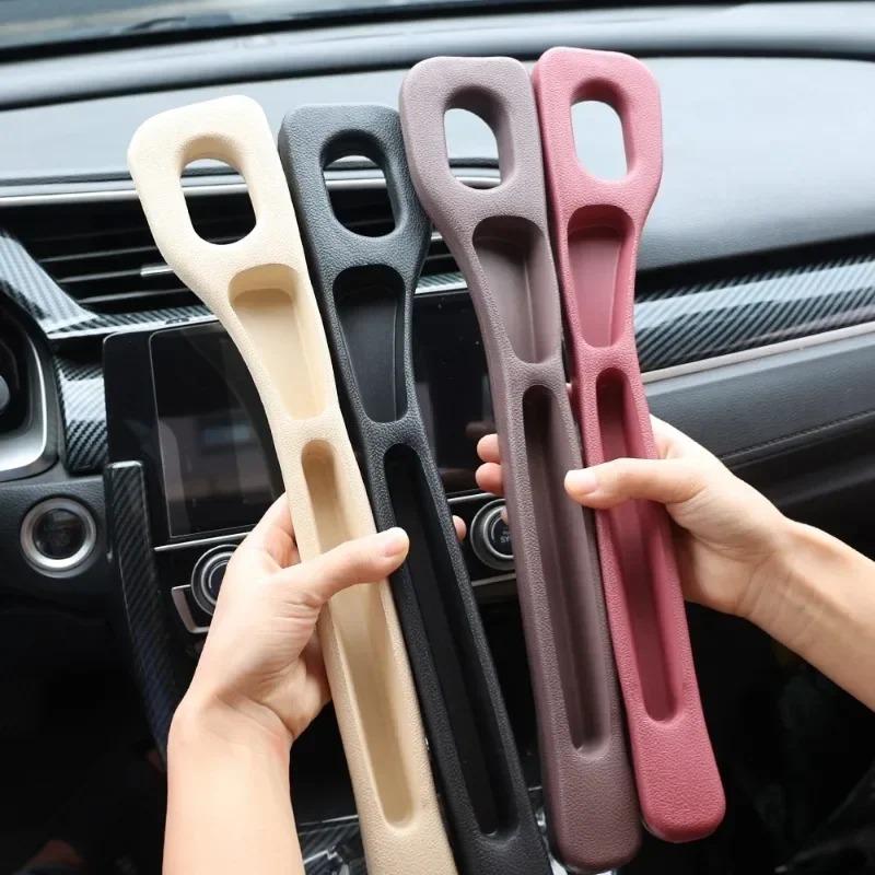 2Pcs Car Seat Gap Filler Organizer PU Waterproof Universal Car Seat Gap Anti-leak Stopper Strip 2Slot Seat Gap Storage Organizer