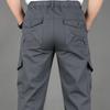 Herren Trendige Outdoor Baumwoll Arbeitshose mit mehreren Taschen: Frühling/Herbst, Lockere Passform, Gerades Bein, Übergröße, zum Klettern & für Freizeitkleidung.