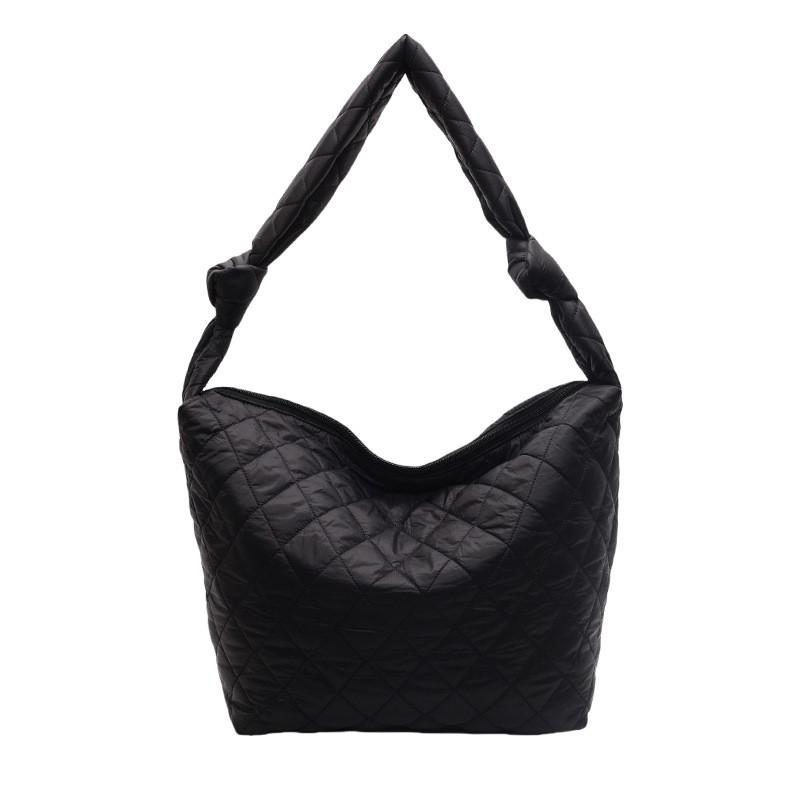 Casual Cotton Shoulder Bag With Standup Pouch For Daily Outings