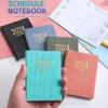 Handbuch 2024 Englisch Agenda Buch A7 Täglichen Planer Notebook Planer Tragbare Tasche Planer