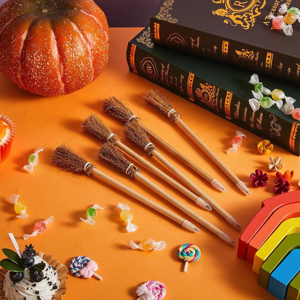 20Pcs Witch Pencils Kids Halloween Birthday Party Favors Gift Props Goodie Bag Filler Wooden Writing Pencil School Prize