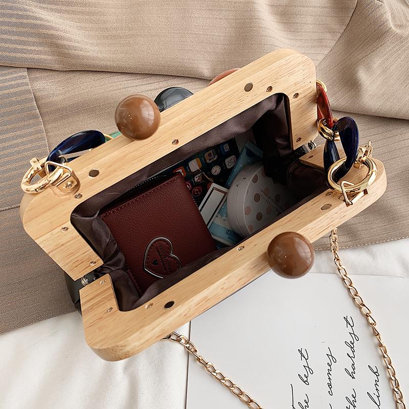 Luxury Designer Acrylic Chain Female Shoulder Crossbody Bags Fashion Evening Clutches Ladies Messenger Bag