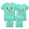 2024 Family Matching Christmas T-Shirts: Parent-Child Short Sleeve Outfits for Families of Three or Four
