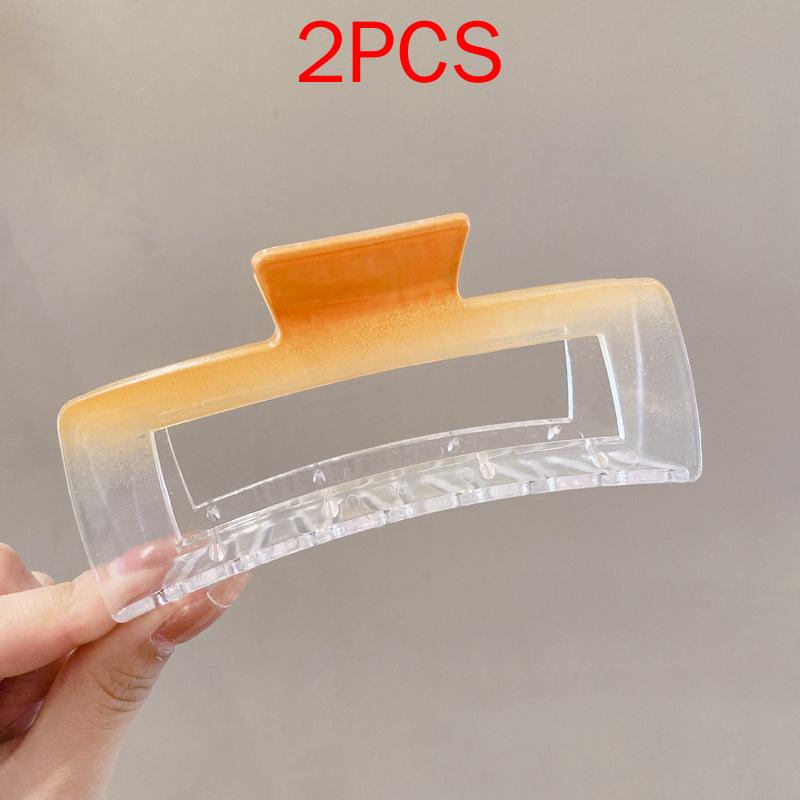 (87 Styles) 2pcs/ Set New Large Jelly Color Hair Clip Acrylic Hair Claw Shark Clamp For Women Girls Fashion Summer Updo Headwear Hair Accessories