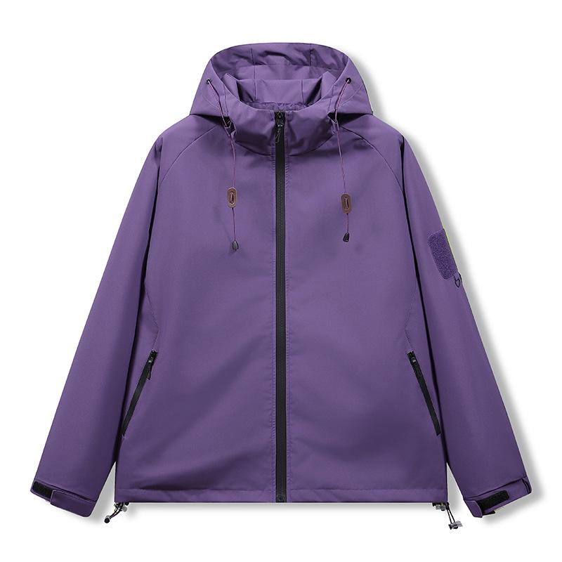 Men's 2025 Spring/Autumn Windproof Waterproof Hooded Jacket: Trendy, Loose-Fit Workwear Outerwear