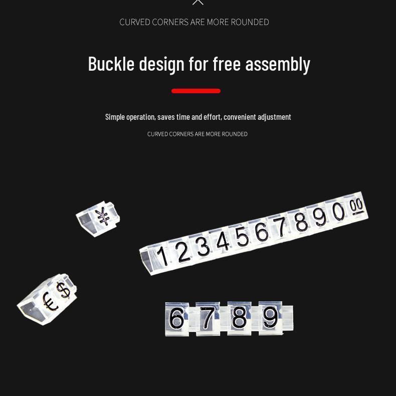 

Пользовательские прозрачные пластиковые цифровые ценники из АБС для ювелирных изделий, часов и наручных часов. Small