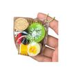 Simulated Fruit Squeeze Toy with Ball Chain Bag Slow Rising Orange Pineapple Banana Blue Berry Pinch Sensory Toy Anxiety Relief Fidget Toy