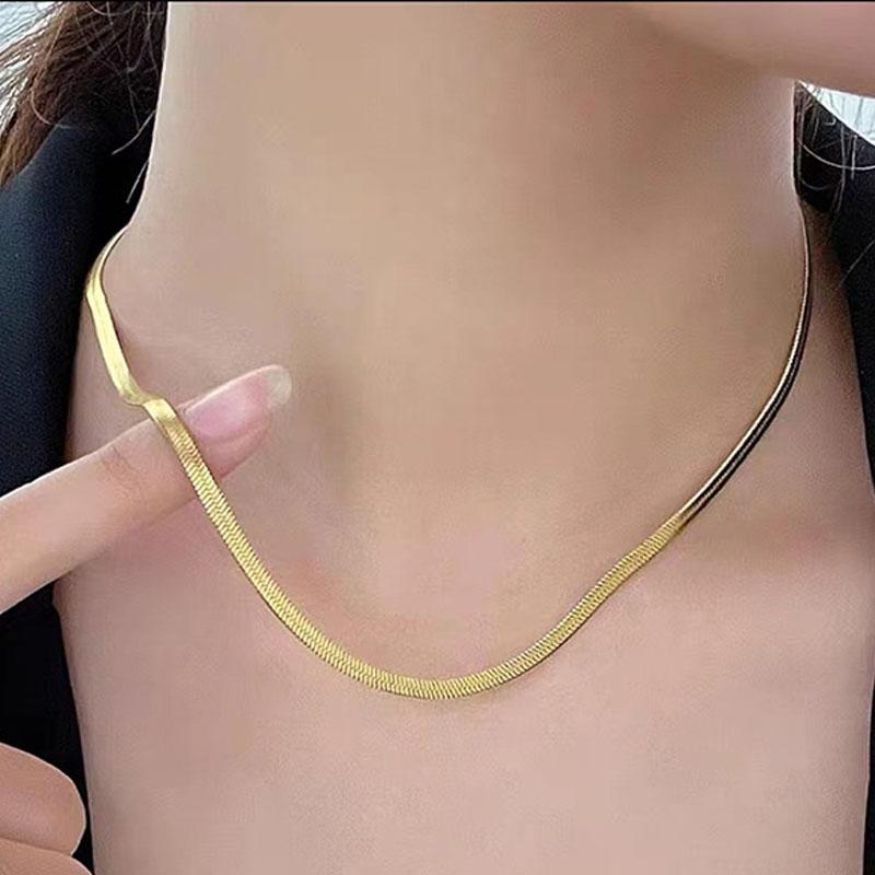 New 925 Sterling Silver Snake Chain Necklace High Quality Fashion Jewelry For Women Men Wedding Birthday Party Gift