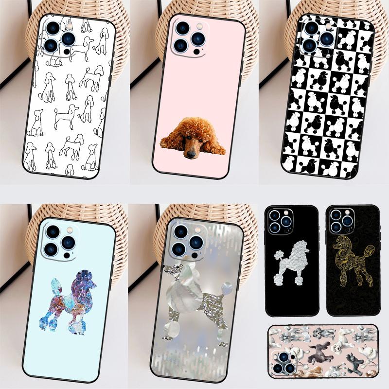 Poodle Dog Cartoon Funda For iPhone 16 15 Pro 14 Pro Max Plus 11 13 12 Mini X XS XR Phone Case