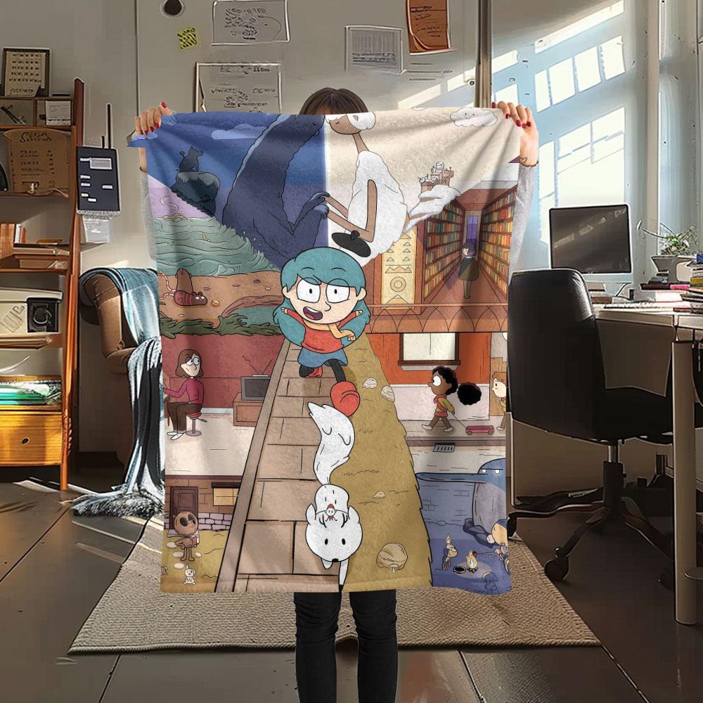 Hilda Poster Printed Flannel Blanket, soft throw for bedroom sofa, washable, fan merchandise, great gift.