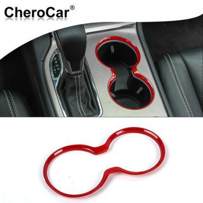 Front Gear Shift Cup Holder Cover Ring Bezel for Jeep Grand Cherokee 2011-21 Red
