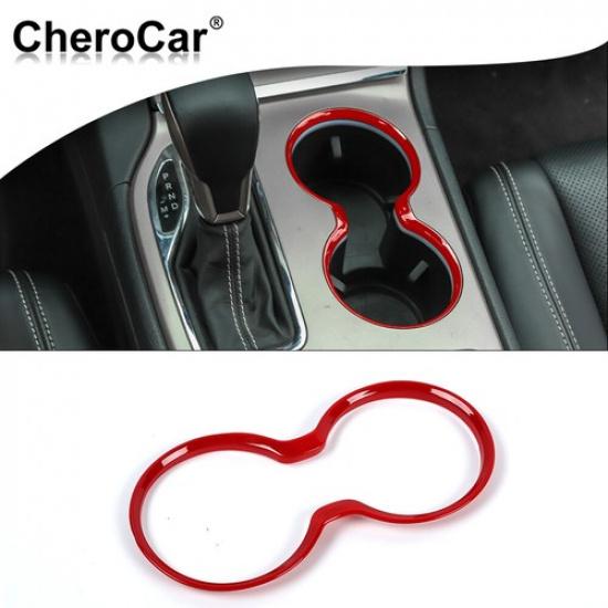 Front Gear Shift Cup Holder Cover Ring Bezel for Jeep Grand Cherokee 2011-21 Red