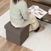 Fuji Boeki Storage Stool, Chair, Folding Storage Box, and Ottoman, 38cm Wide x 38cm Deep x 40cm High, Brown, Dino 85853