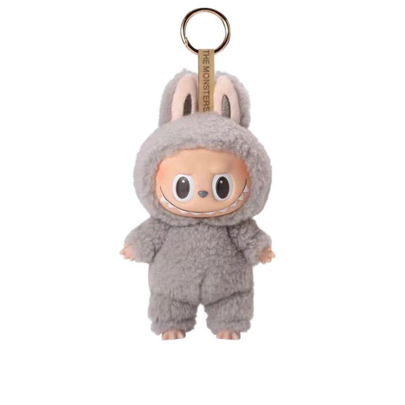 2025 New Cute Cartoon Key Rings PP Cotton Filling Macaroon Figure Plush Toy Soft Vinyl Head Plush Doll Pendant for School Bags Handbags Travel bags